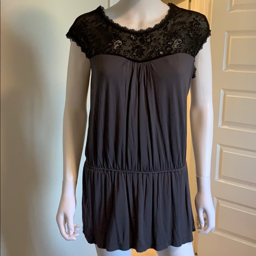Twenty-One Black & Gray  Lacey Blouse